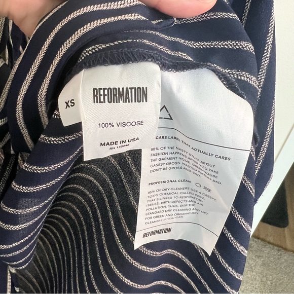 Reformation striped robe dress size extra small - Picture 6 of 13